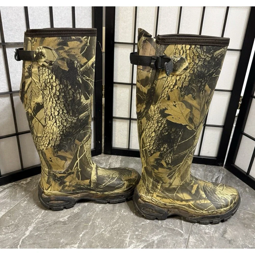 LaCrosse Alpha Authentic Mens Camo Rubber Hunting Boots 200005 Size 9